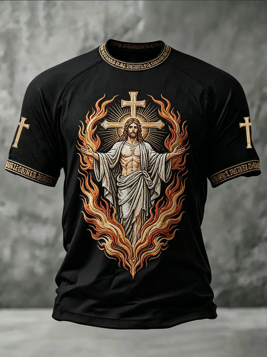 Pánské víra tištěné denní krátké rukávy tshirt