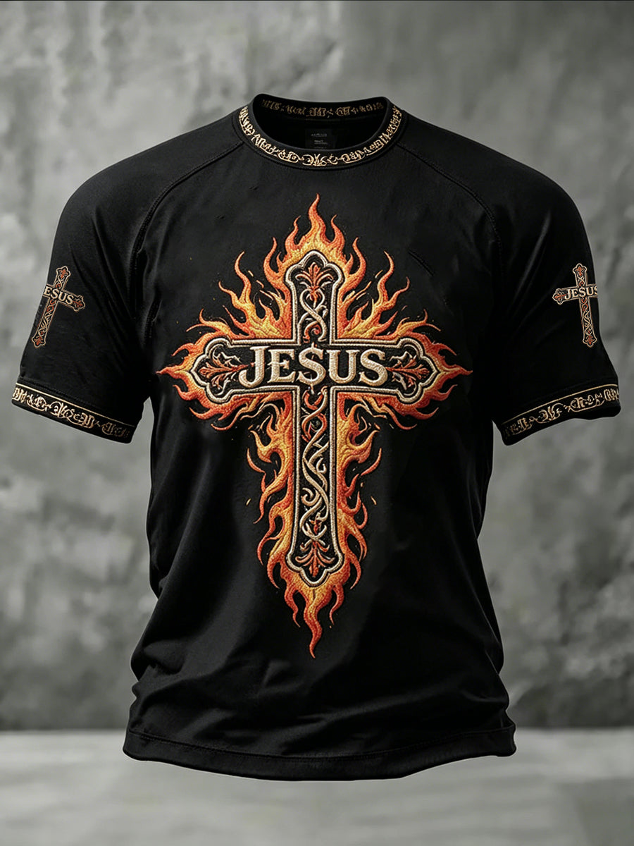 Pánské víra tištěné denní krátké rukávy tshirt