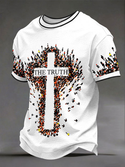 Pánské křížové trička s pravdou