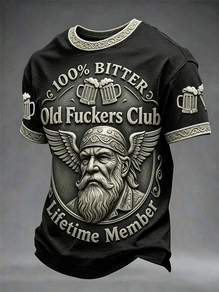 Men 100% bitter old fuckers club tshirts
