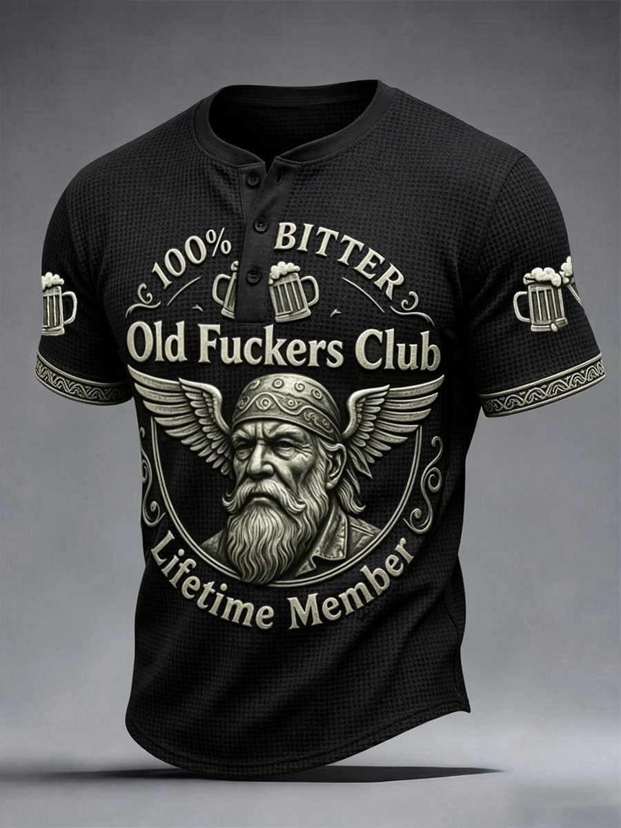 Pánské 100% bitter old fuckers club waffle košile