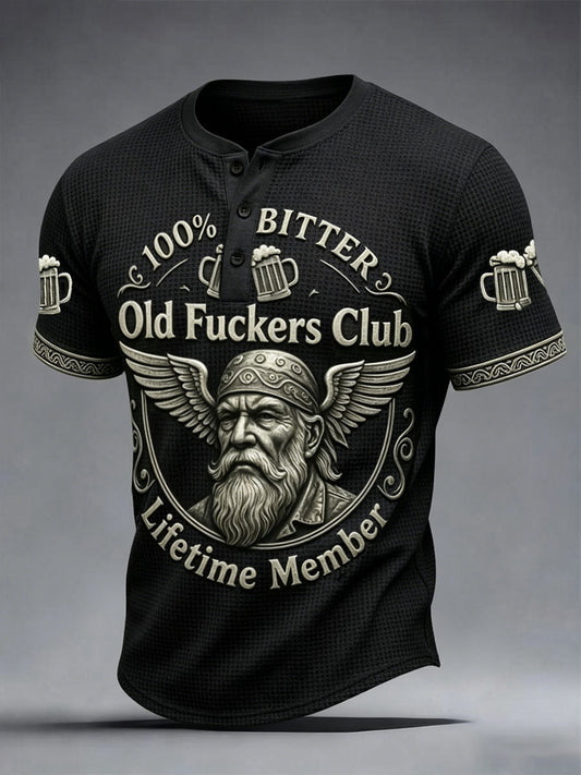 Pánské 100% bitter old fuckers club waffle košile