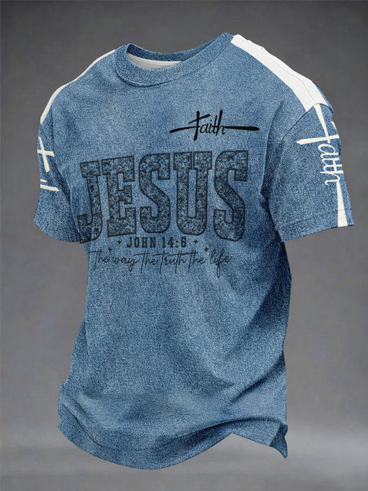 "Jesus is the way the truth and the life" mens/unisex casual tshirt