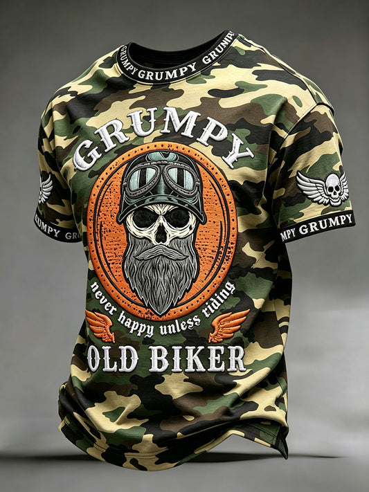Pánské drsné staré biker camo tkošile
