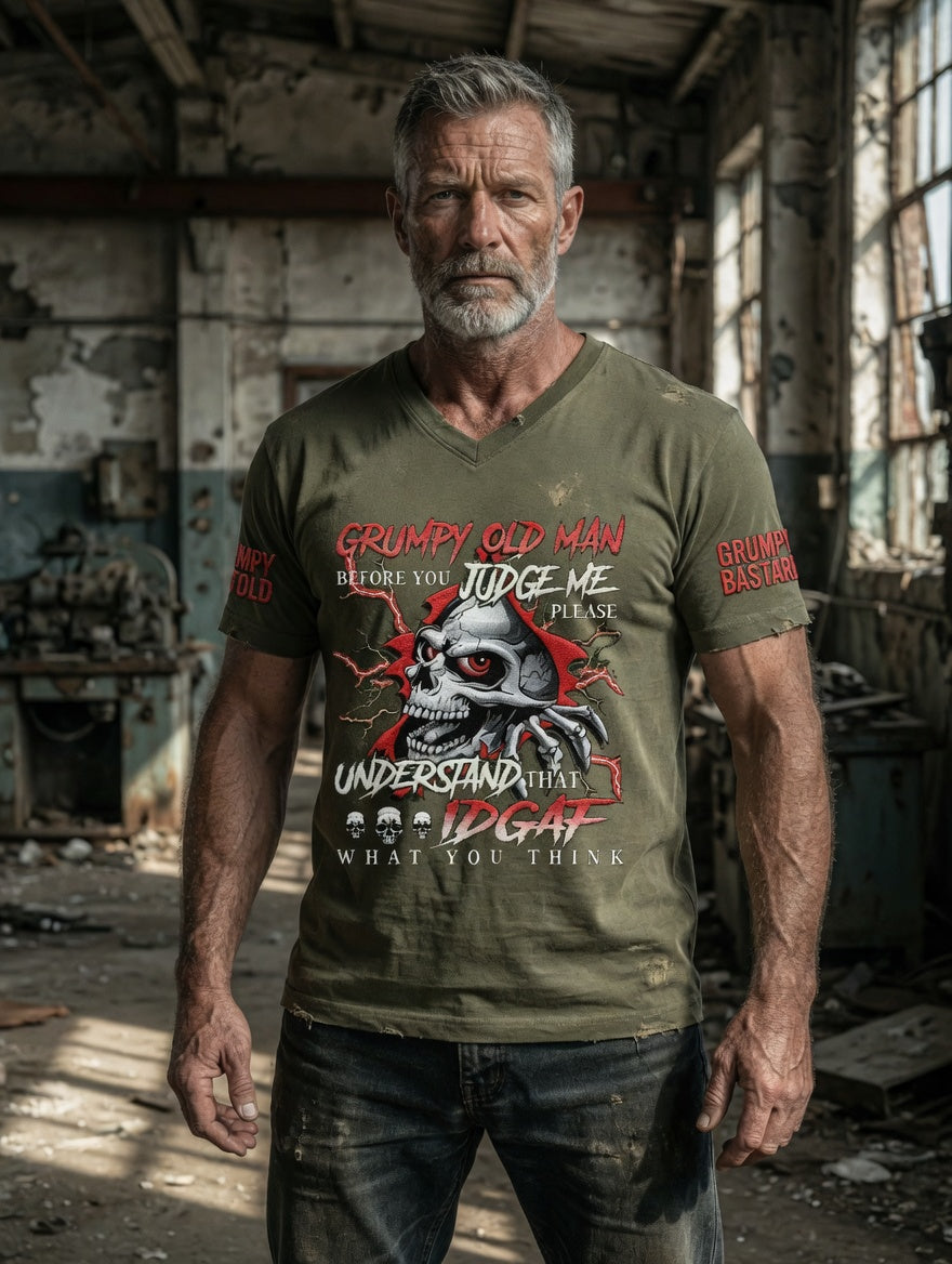 Pánské drsný muž tištěné vintage módy volné krátké rukávy tshirt