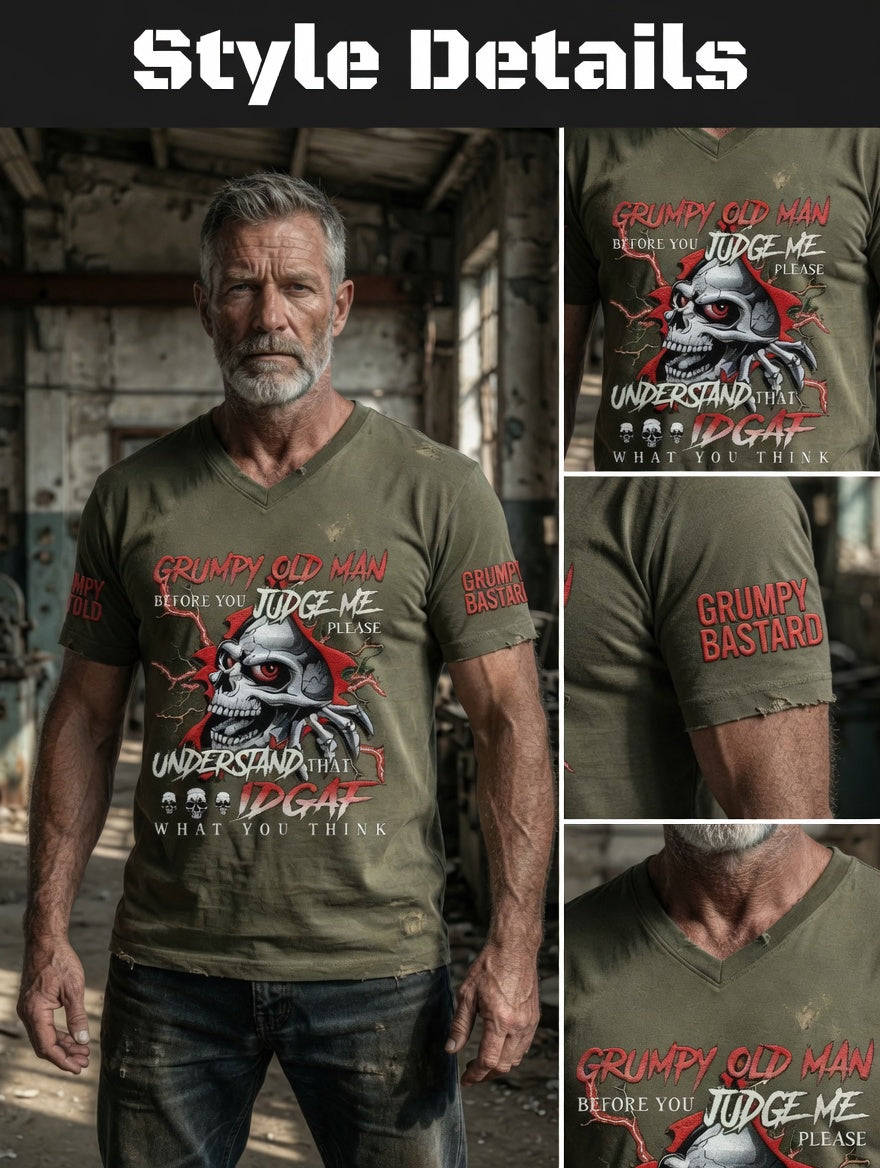 Pánské drsný muž tištěné vintage módy volné krátké rukávy tshirt