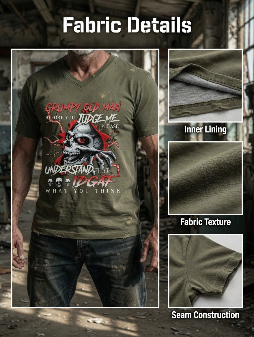 Pánské drsný muž tištěné vintage módy volné krátké rukávy tshirt