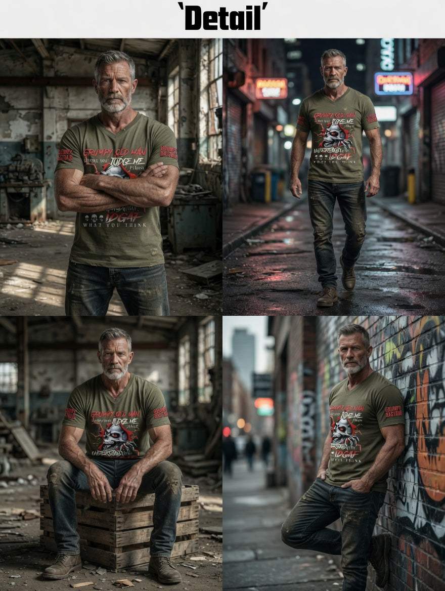 Pánské drsný muž tištěné vintage módy volné krátké rukávy tshirt