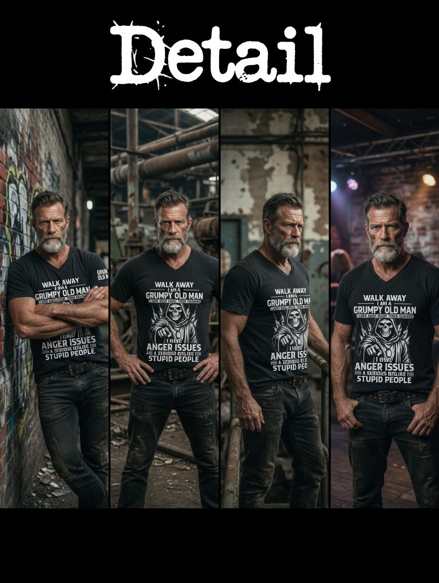 Pánské drsný muž tištěné vintage módy volné krátké rukávy tshirt