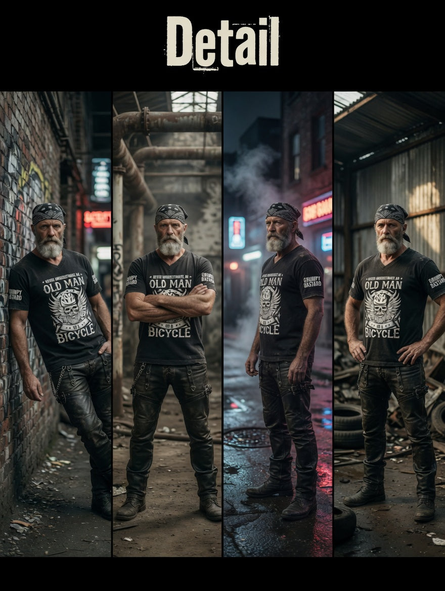 Men old fuckers club printed vintage fashion loose short sleeve tshirt