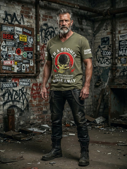 Men old fuckers club printed vintage fashion loose short sleeve tshirt