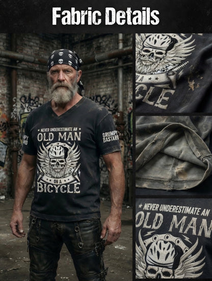 Men old fuckers club printed vintage fashion loose short sleeve tshirt