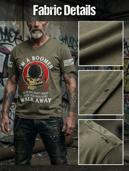 Men old fuckers club printed vintage fashion loose short sleeve tshirt