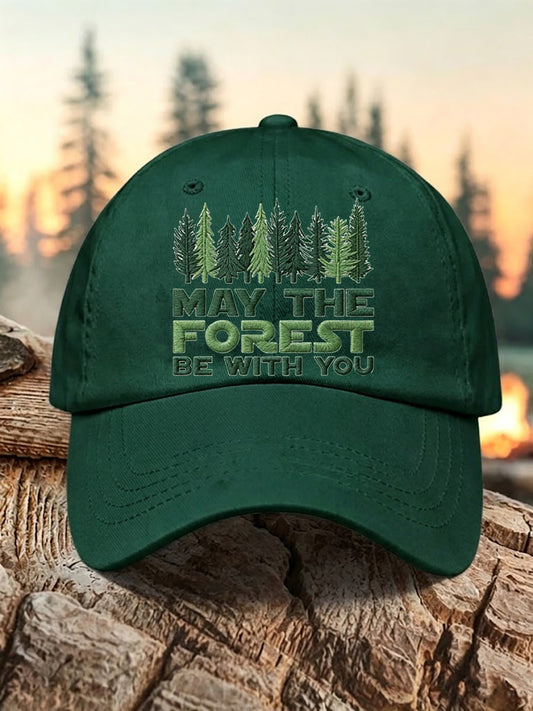 Unisex resort may the forest be with you print cap