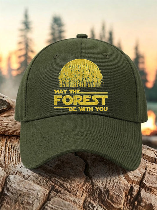 Unisex resort may the forest be with you print cap
