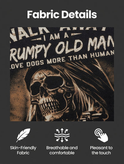 Men old fuckers club printed vintage fashion loose short sleeve tshirt